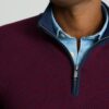 Textured Merino Wool Quarter-Zip Sweater