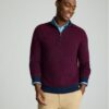 Textured Merino Wool Quarter-Zip Sweater