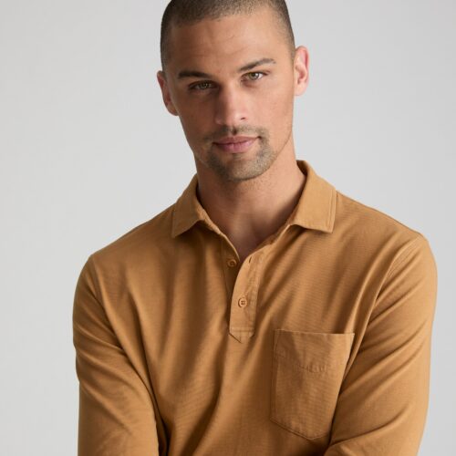 Garment-Dyed Long-Sleeve Polo - FINAL SALE