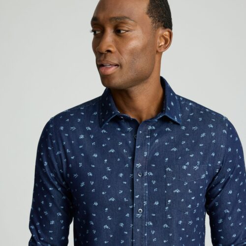 Wrinkle-Free Denim Oberton Shirt - FINAL SALE