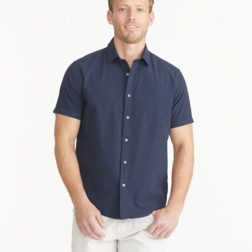 Cotton Seersucker Short-Sleeve Pavao Shirt - FINAL