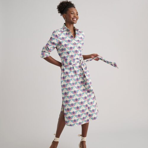 Stretch Cotton Midi Peyton Shirtdress