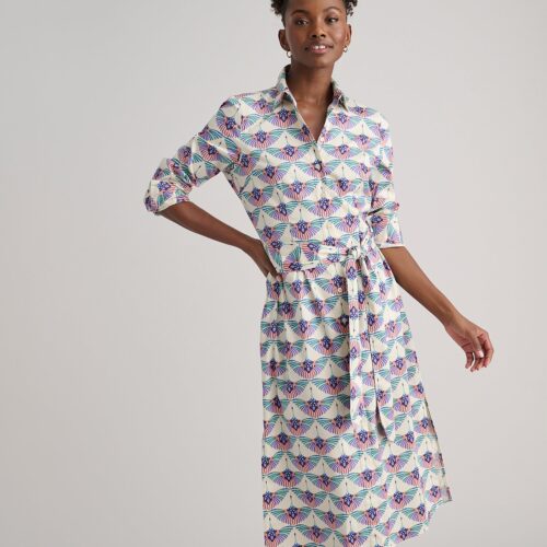 Stretch Cotton Midi Peyton Shirtdress