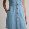 Denim Short-Sleeve Renee Shirtdress