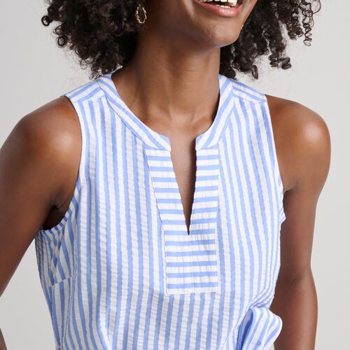 Seersucker Tiered Roxanna Dress