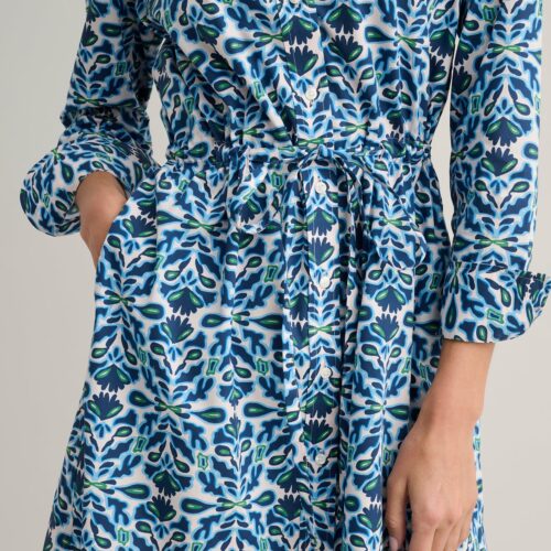 Stretch Poplin Taylor Shirtdress