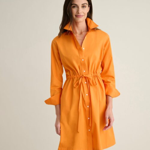 Stretch Poplin Taylor Shirtdress