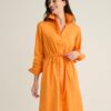 Stretch Poplin Taylor Shirtdress