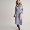 Stretch Cotton Striped Tess Shirt Dress