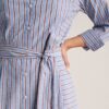 Stretch Cotton Striped Tess Shirt Dress