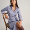 Stretch Cotton Striped Tess Shirt Dress