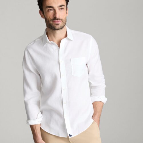 Wrinkle-Resistant Linen Vin Santo Shirt