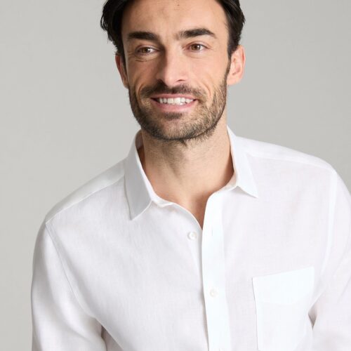 Wrinkle-Resistant Linen Vin Santo Shirt