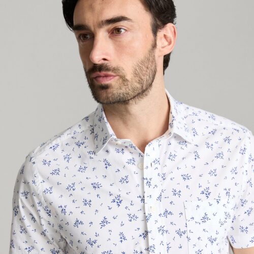 Stretch Cotton Short-Sleeve Ward Shirt - FINAL SAL