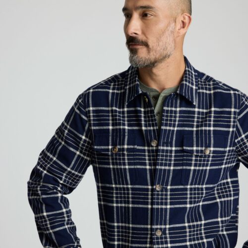 Plaid Herringbone Overshirt