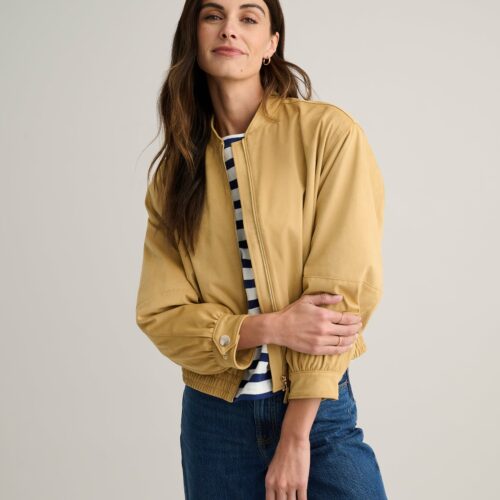 Faux Suede Zadie Bomber Jacket